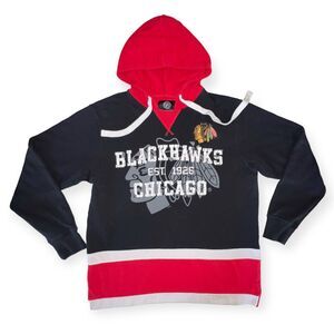 NHL Chicago Blackhawks Hoodie  Red Black GIII by Carl Banks Medium